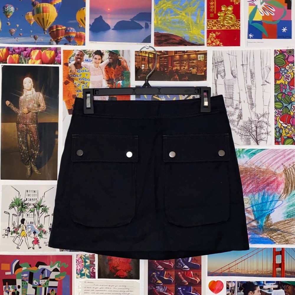 helmut lang double pocket mini skirt